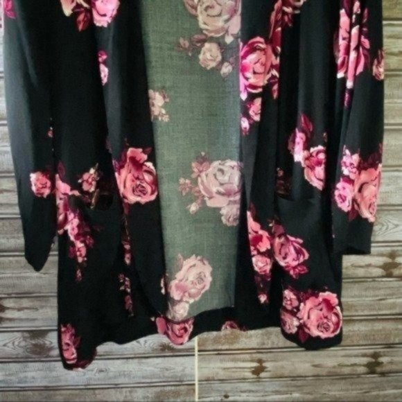 NWT Xhilaration Open Front Floral Kimono Size XXL - Picture 5 of 13